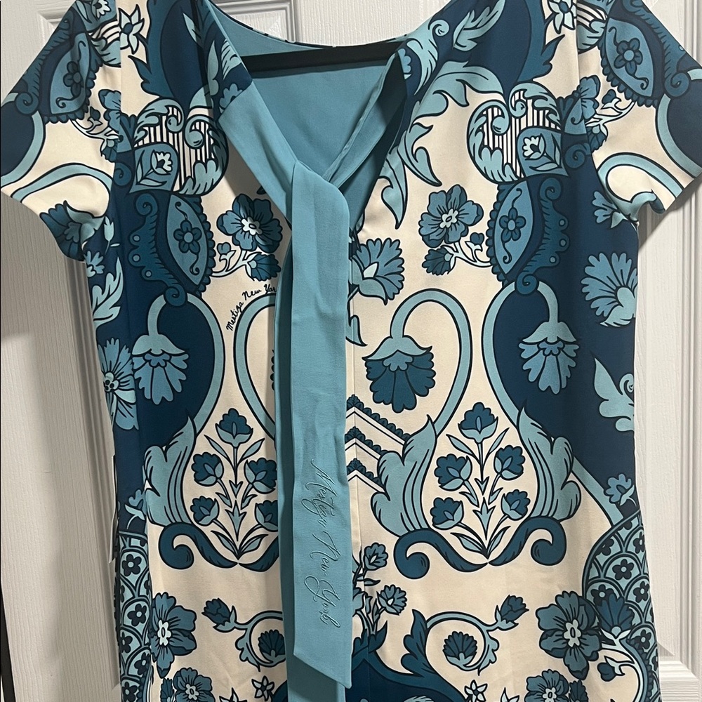 Mestiza Teal Floral-Print Midi Dress - Picture 3 of 6